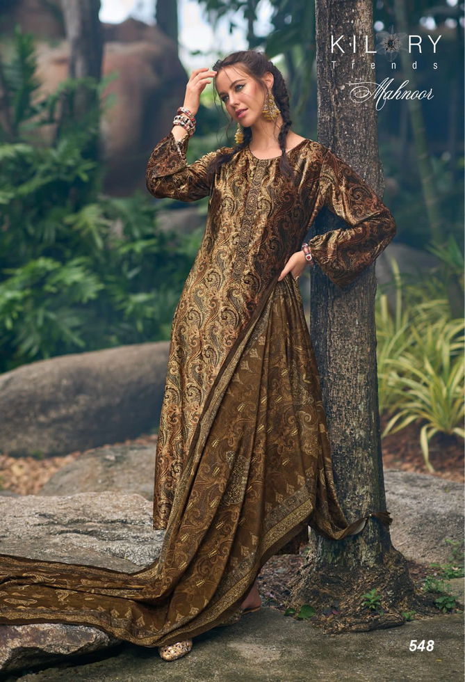 Mahnoor By Kilory Embroidery Velvet Dress Material Catalog